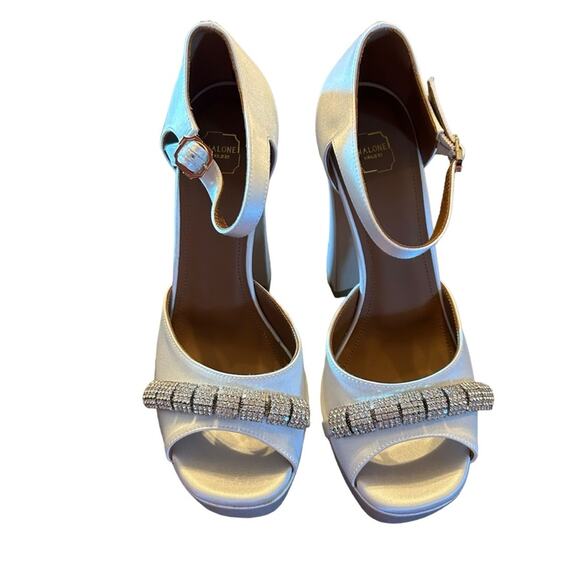 Malone Souliers Yurkia Crystal Platform Sandals Block Heel Open Toe EU 35.5 - Picture 4 of 10